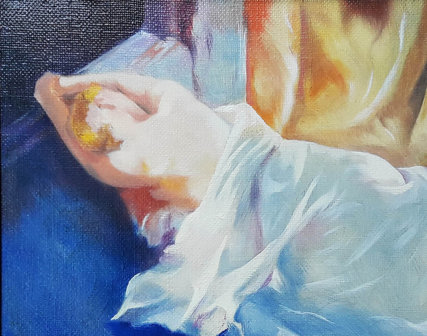 Oil painting Portrait of a sleeping girl Vasily Korkishko