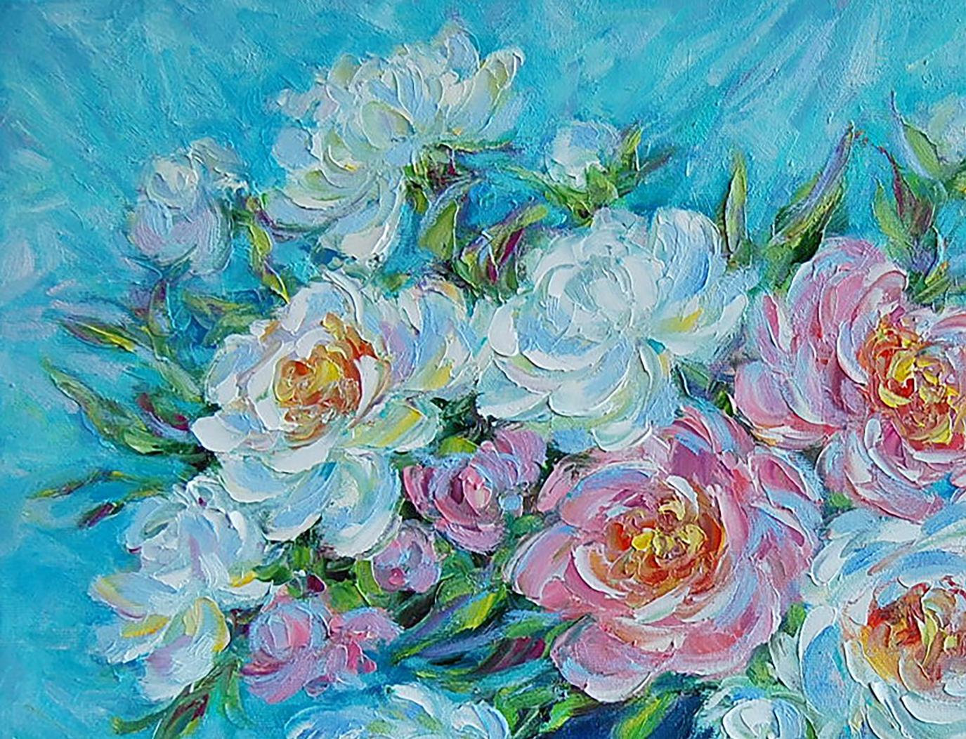 Oil painting Bouquet of Peonies