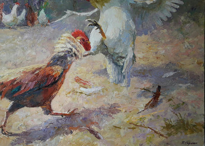 Oil painting Duel Serdyuk Boris Petrovich