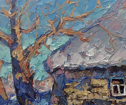 Oil painting courtyard