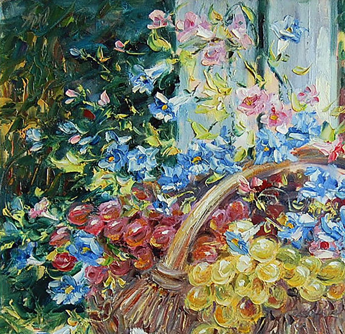 August is an oil painting by Olga Artim