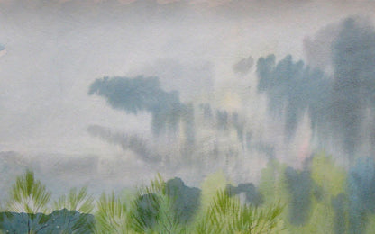 Watercolor painting After a thunderstorm Savenets Valery