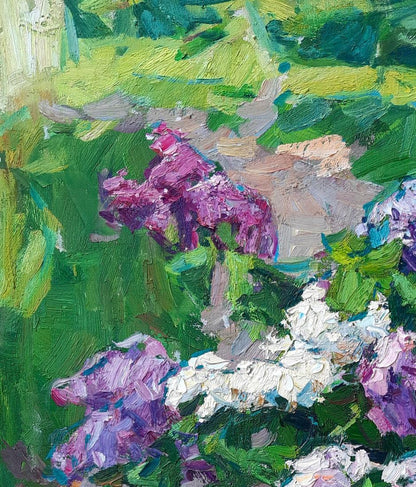 Oli painting Lilac Flowers  Pereta Vyacheslav