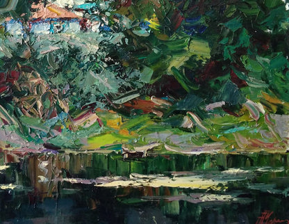 Oil painting Emerald evening Alexander Nikolaevich Cherednichenko