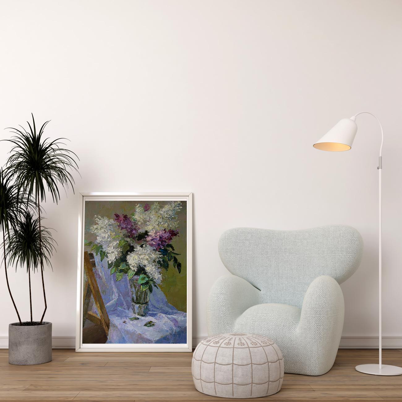 Oil painting Bouquet of white lilacs Serdyuk Boris Petrovich