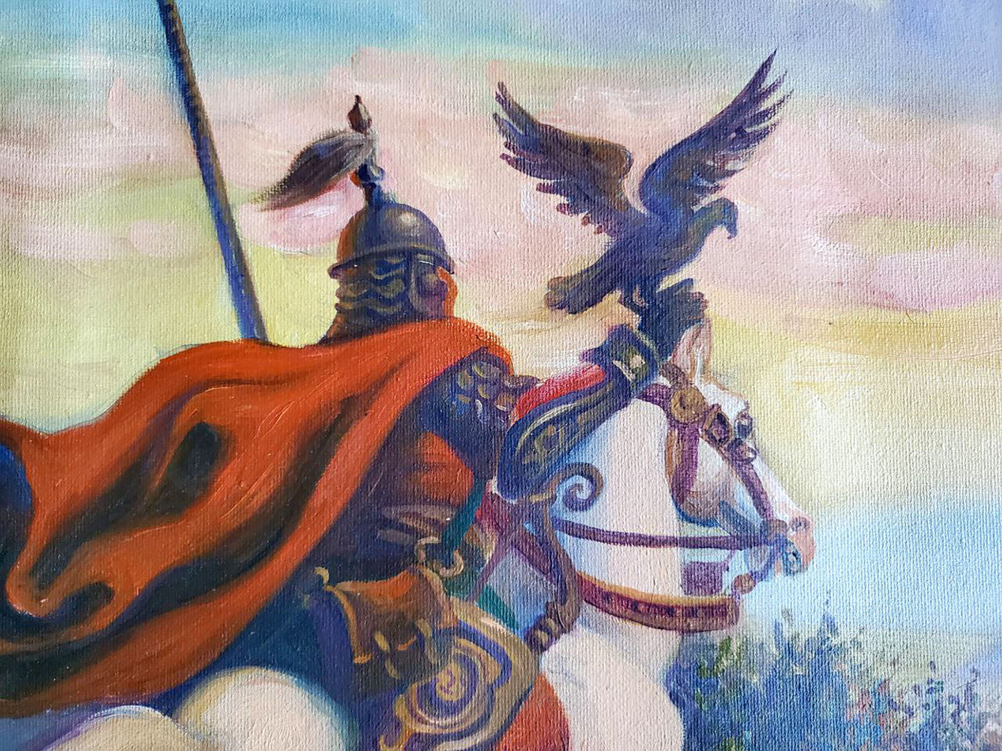 Oil painting Mongolian hunter Litvinov Daniil Olegovich