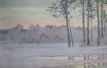 Watercolor painting It's warmer Savenets Valery