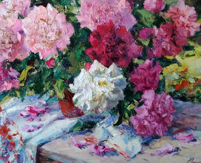 Oil painting Peony Alexander Nikolaevich Cherednichenko