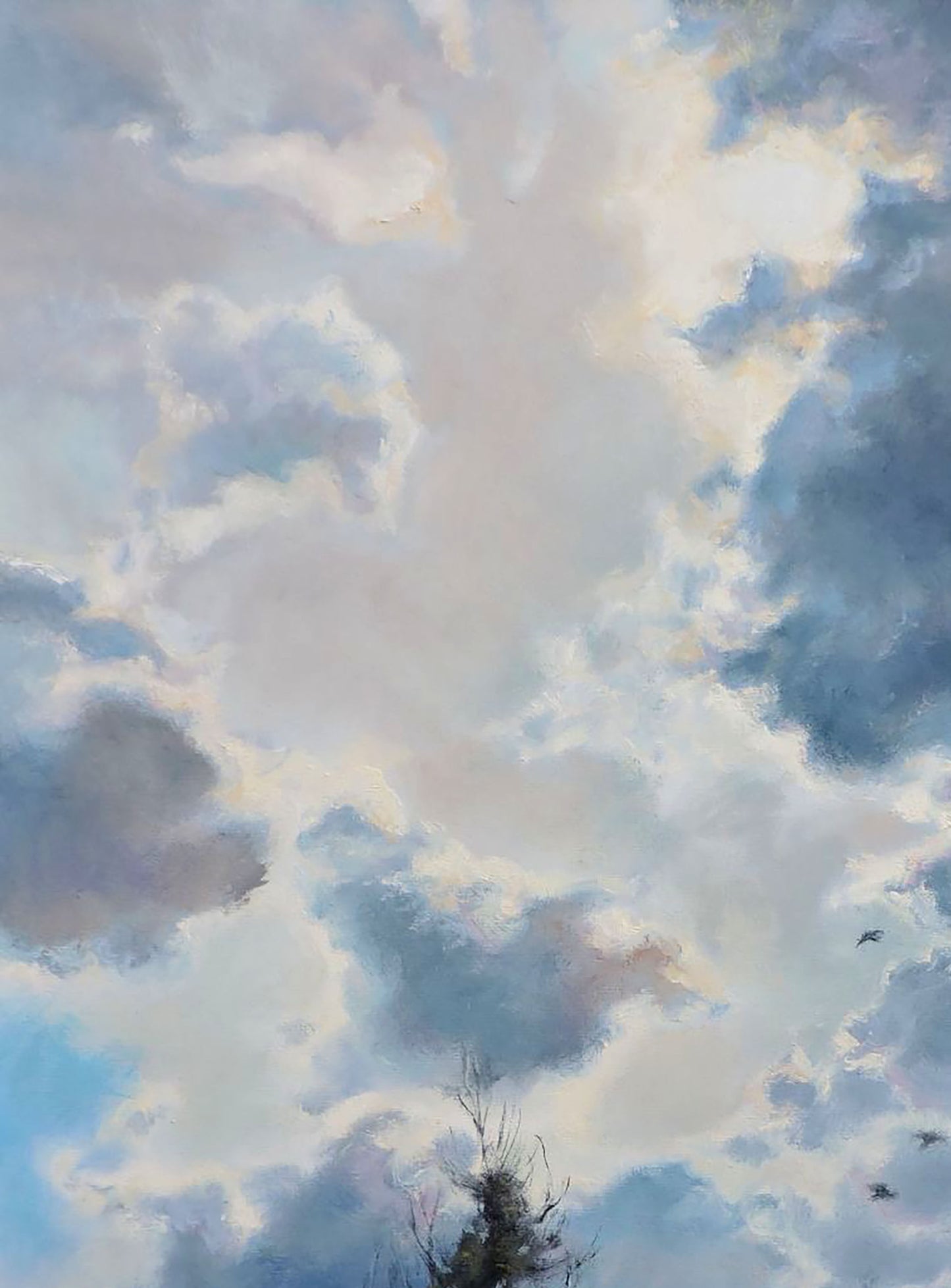 Olesia Osnach's oil painting depicts a sudden sky