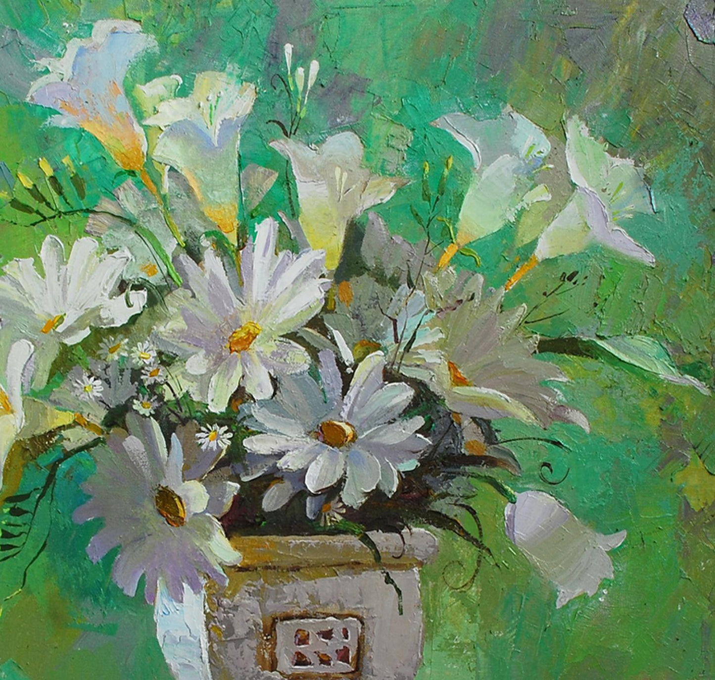 Oil painting Daisies Egor Shvachunov