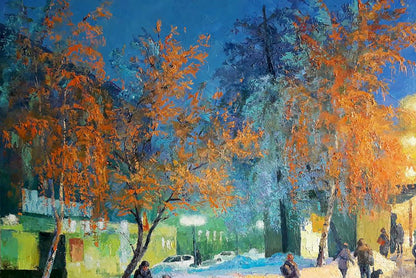 Oil painting Evening city Serdyuk Boris Petrovich