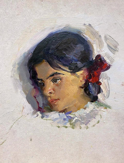 Oil painting Portrait of a girl Stil' Leonid Mikhaylovich