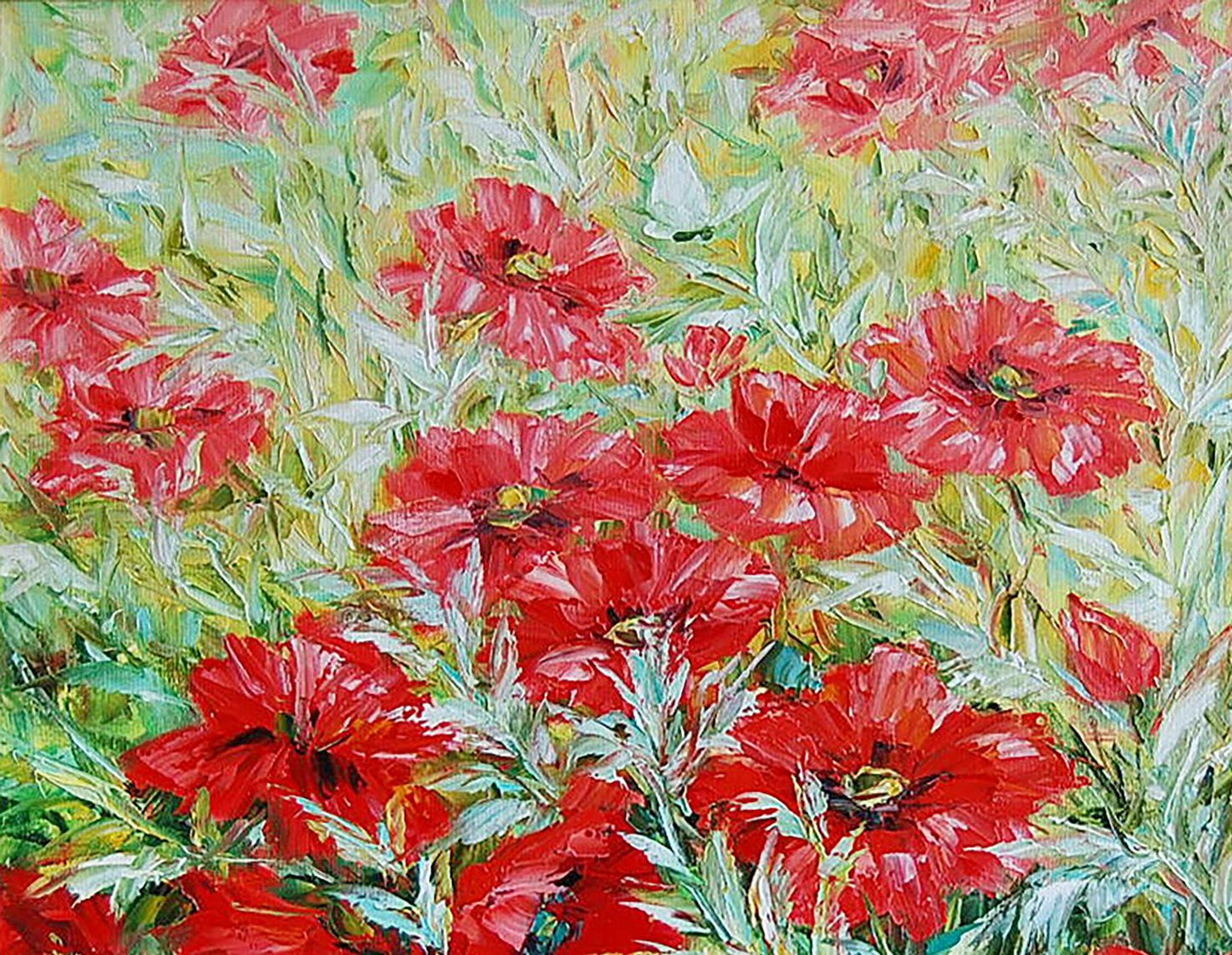 Oil painting Flowers Glade Artim Olga