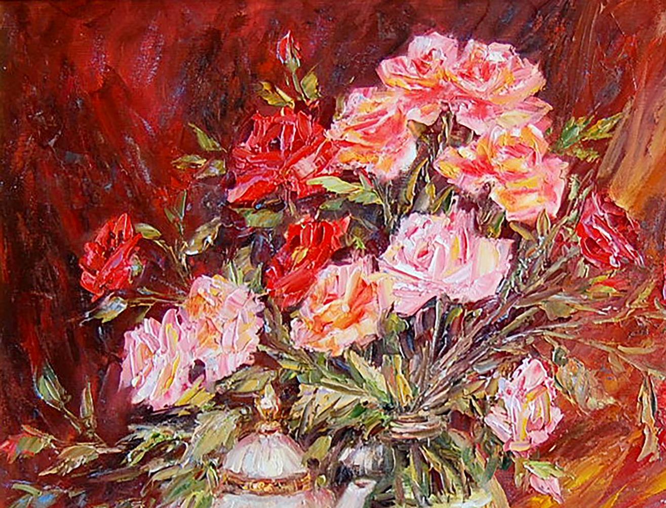 Cherry Tea oil painting by Olga Artim