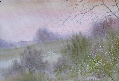 Watercolor painting Spring Savenets Valery