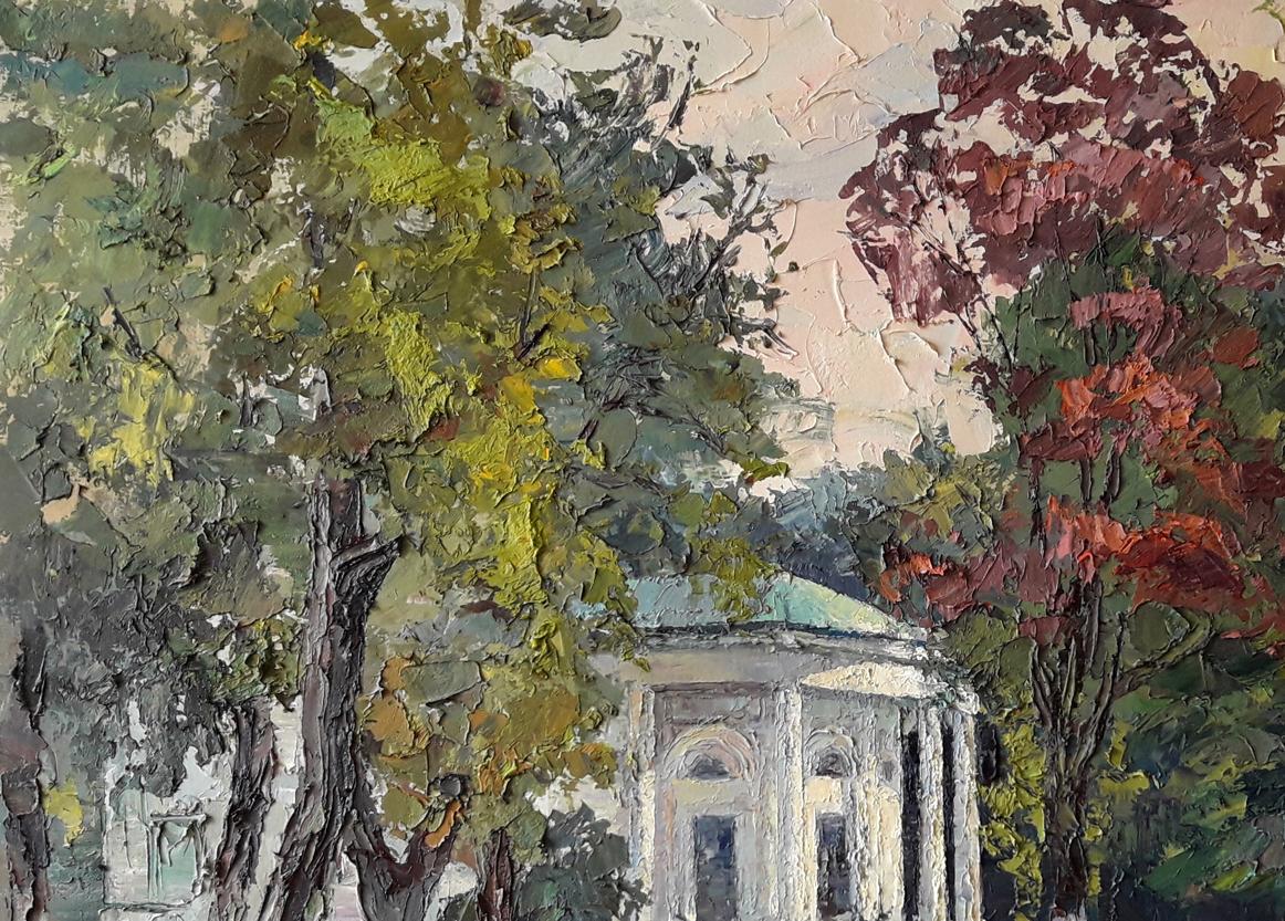 Oil painting s.Bochechki. House of the Lions Serdyuk Boris Petrovich