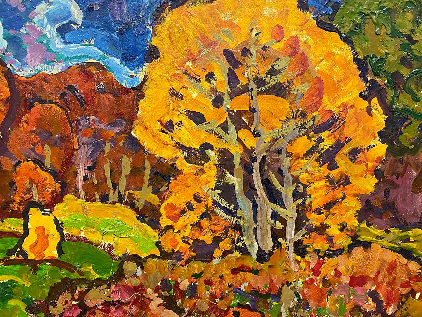 Oil painting Autumn colors Kolosovsky Georgy Sergeevich