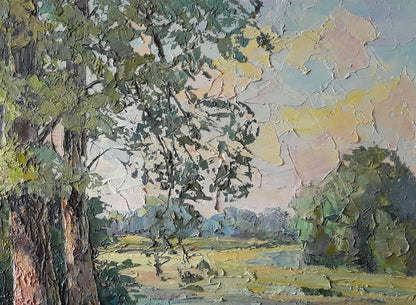 Oil painting Three poplars Serdyuk Boris Petrovich