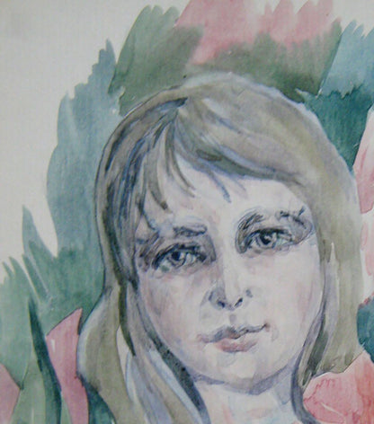 Watercolor painting Peony Savenets Valery