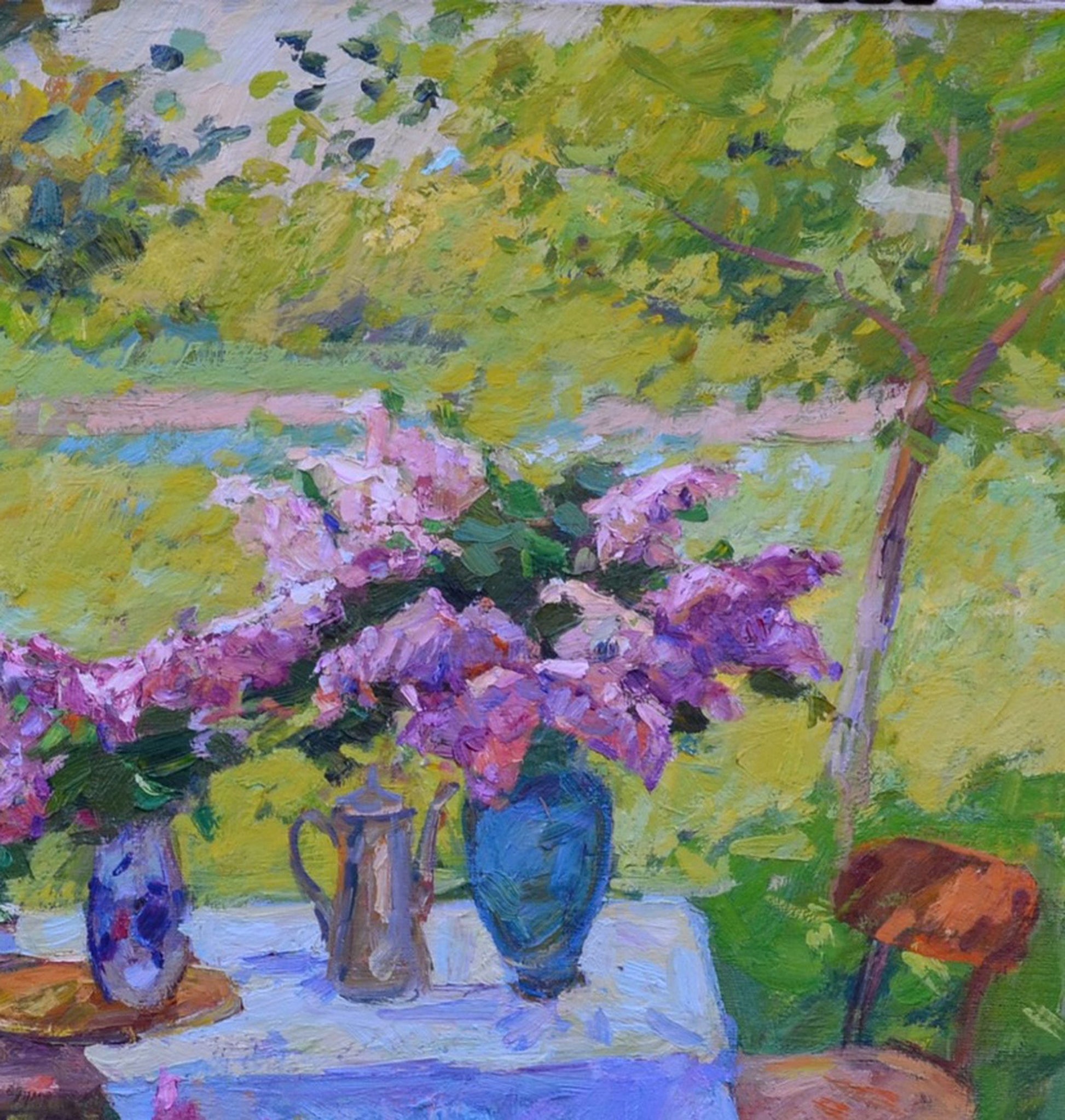 Oil painting Spring garden Pereta Vyacheslav