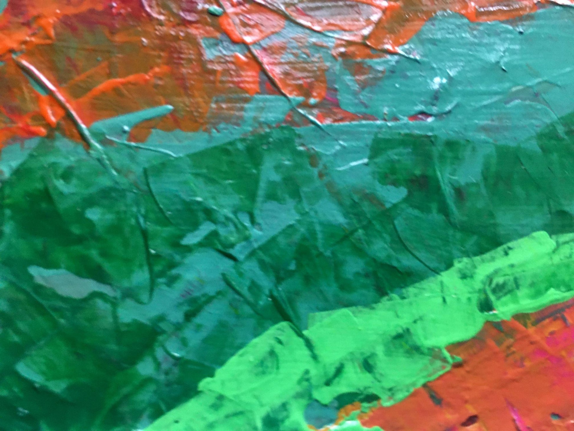 V. Zadorozhnya's interpretation of "Mountain Colored Fields" in oil