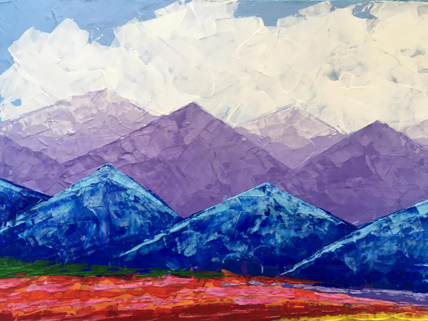 Oil painting Massive Mountain View V. Zadorozhnya