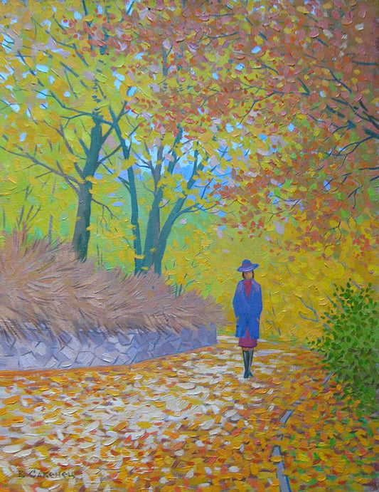 Oil painting Forest walk Savenets Valery