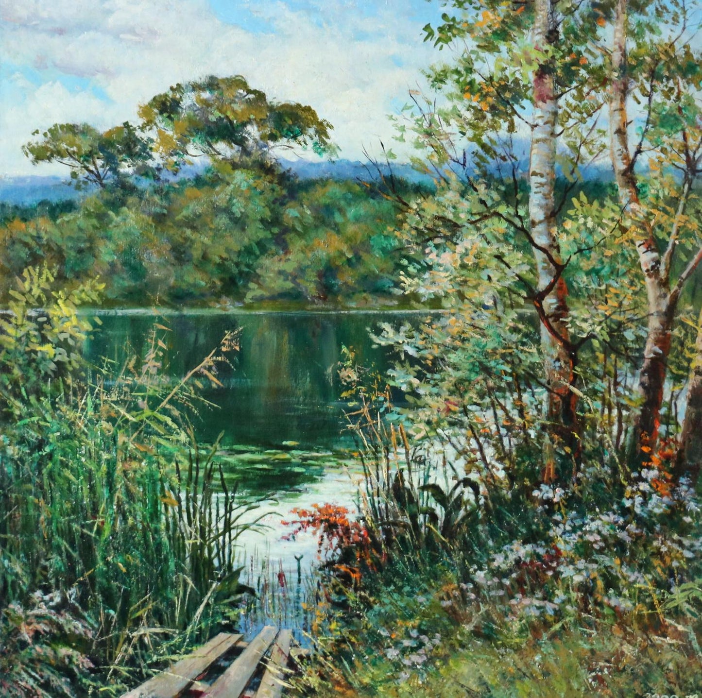 Oil painting Lake Anatolii Duhnevich
