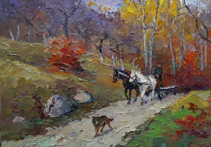 Oil painting Autumn worries Serdyuk Boris Petrovich №SERB 434