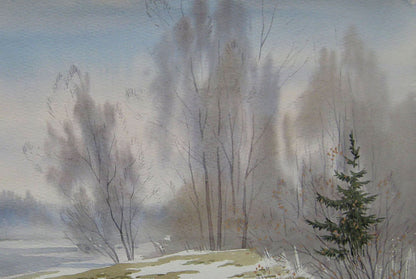 Watercolor painting Pre-spring Savenets Valery