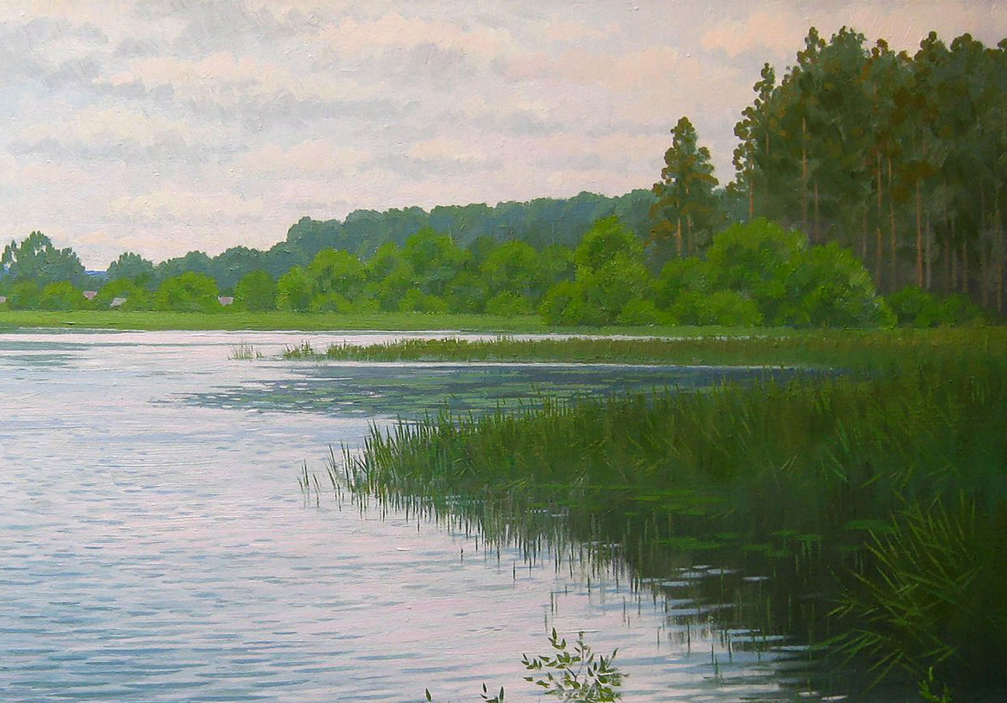 Oil Painting River Nature Landscape 