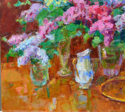 Oil painting Bouquets of Spring Flowers  Pereta Vyacheslav