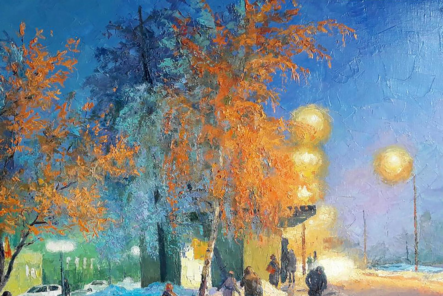 Oil painting Evening city Serdyuk Boris Petrovich