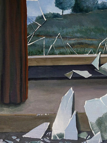 Oil painting Magritte window Varvarov Anatoly Viktorovich