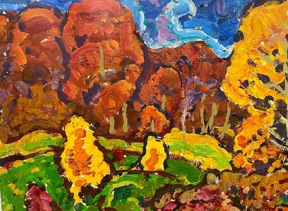 Oil painting Autumn colors Kolosovsky Georgy Sergeevich