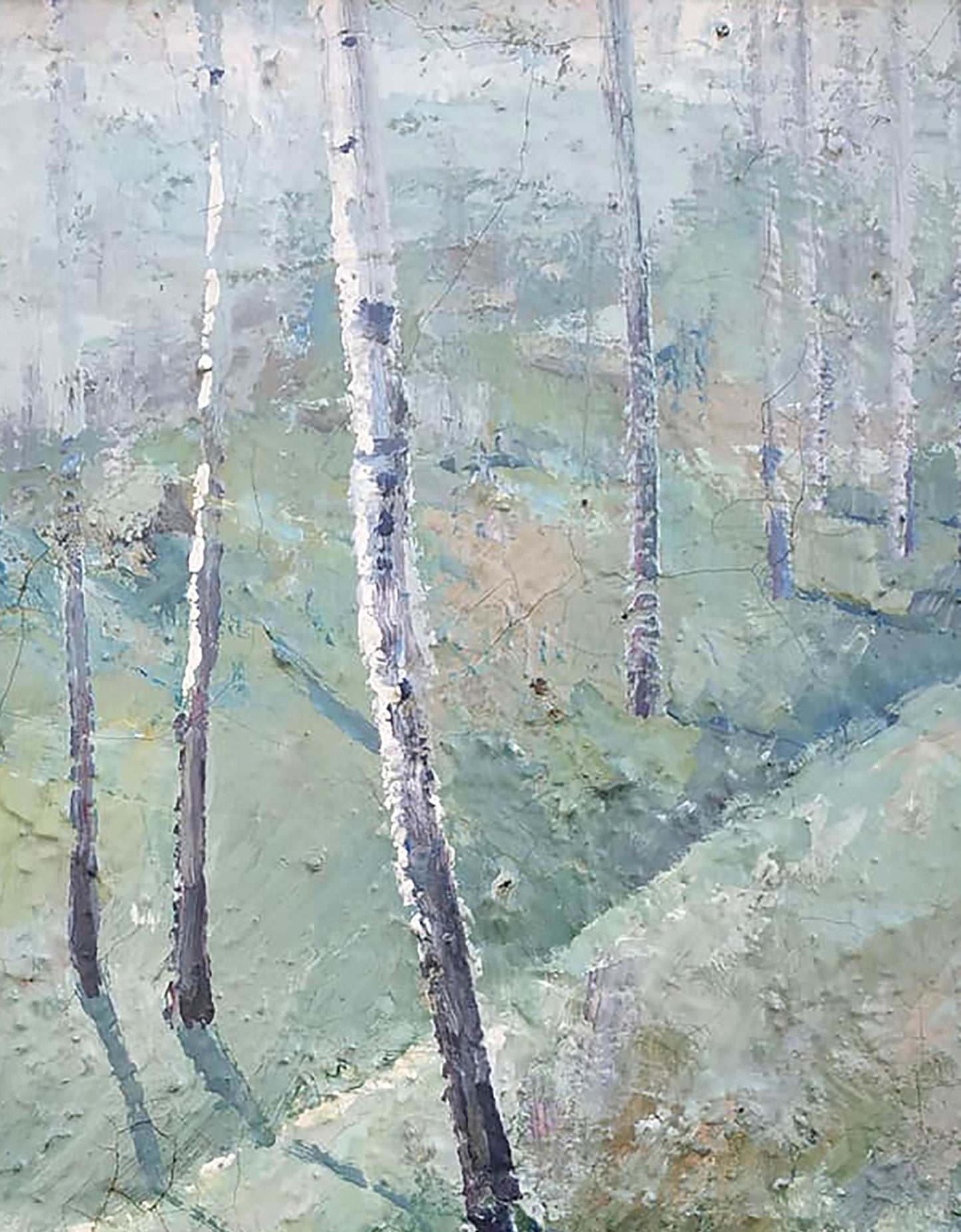 Oil painting Forest pond Mazur Vladimir