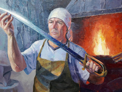 Oil painting Blacksmith Serdyuk Boris Petrovich