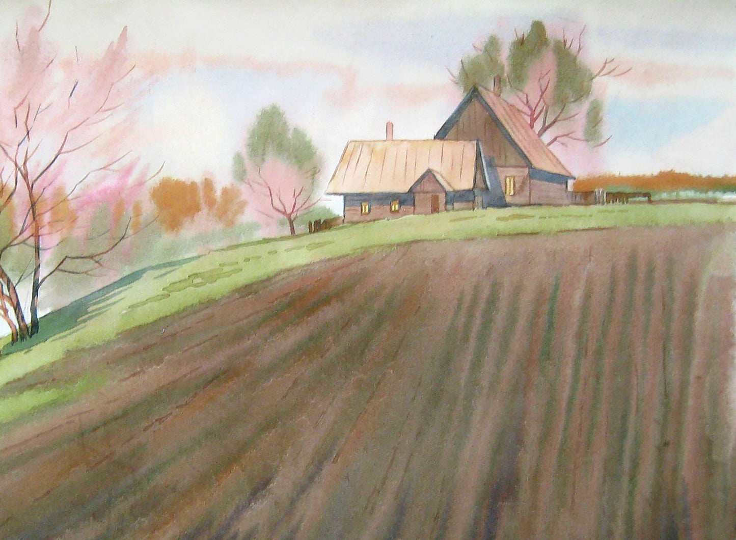 Watercolor painting April Savenets Valery