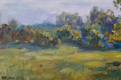 Oil painting Lonely tree Kovalenko Ivan Mikhailovich