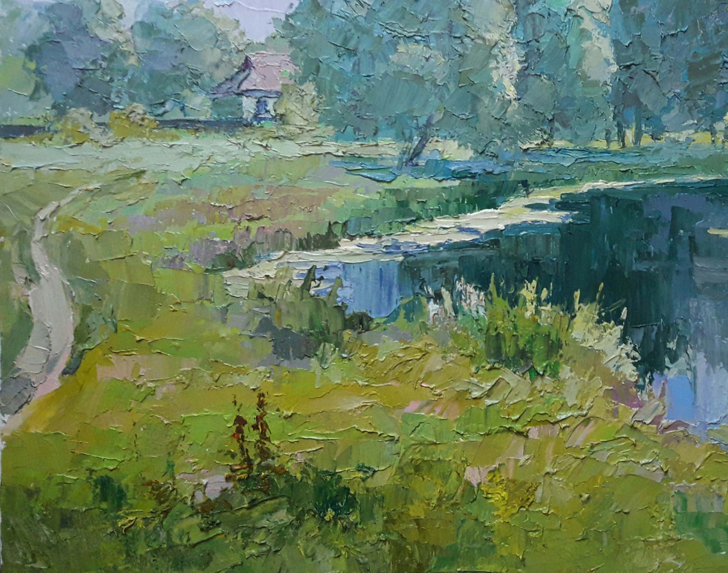 Oil painting Morning on the pond Serdyuk Boris Petrovich