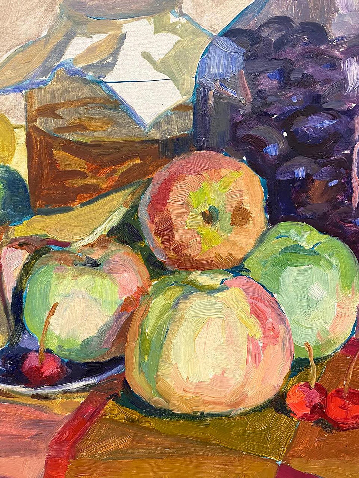 Oil painting Rustic Apple Arrangement Unknown artist