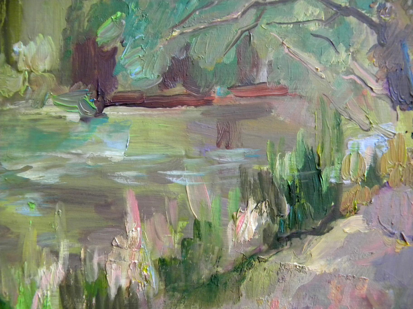 Oil painting Near the lake Anatoly Kymnatny