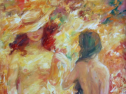 Oil painting Three Graces Artim Olga