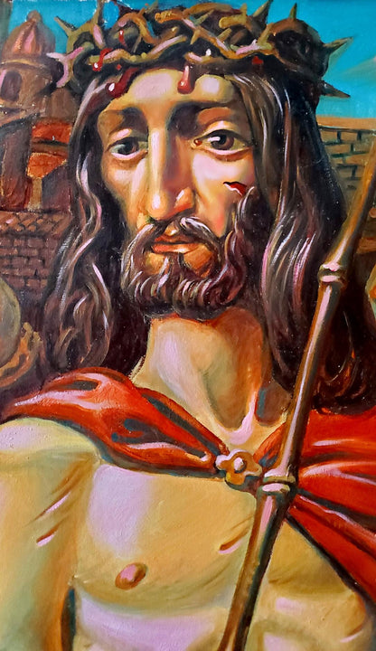 Oil painting Christ before Pilate Litvinov Daniil Olegovich