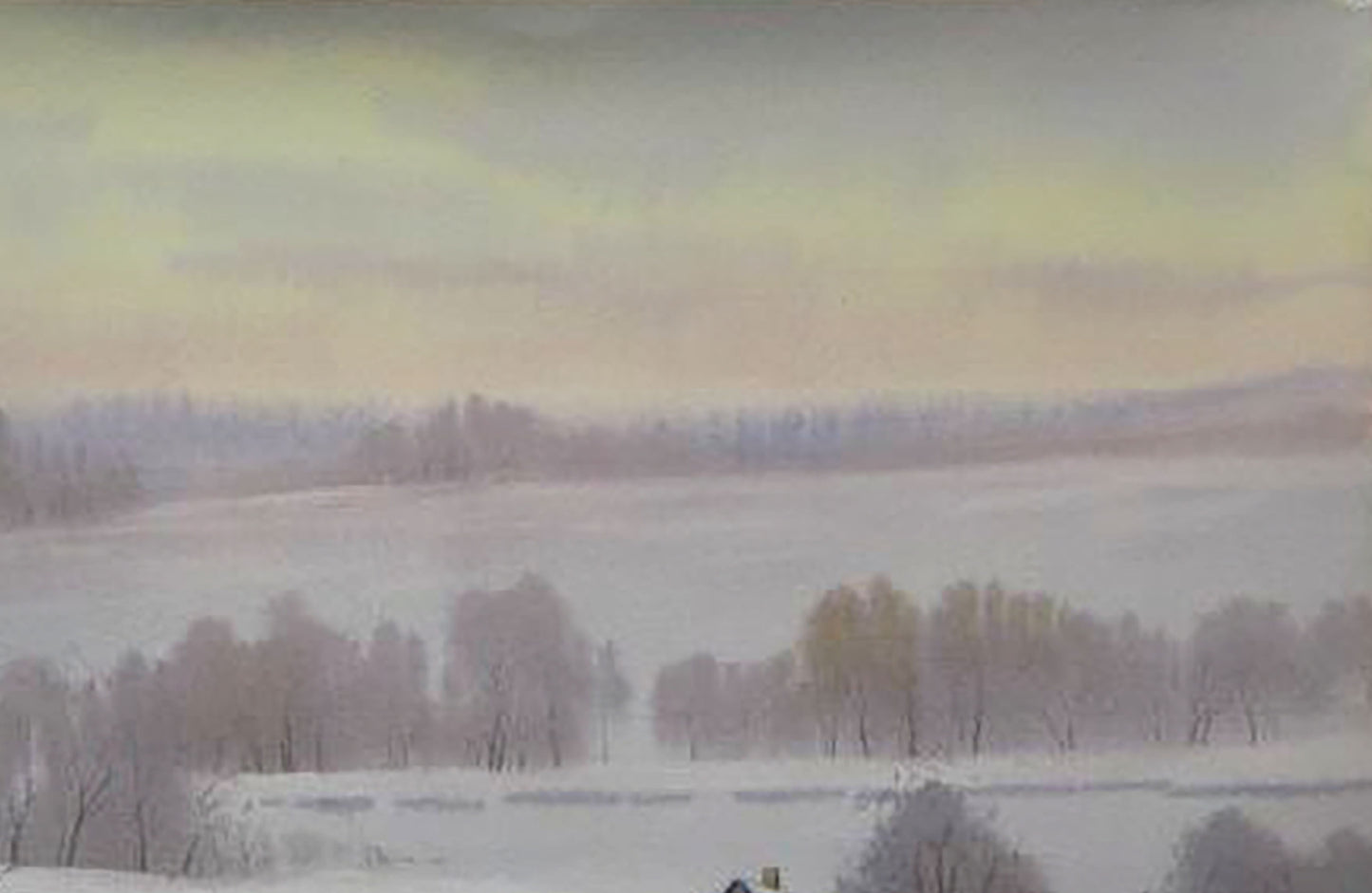Watercolor painting February gave Savenets Valery