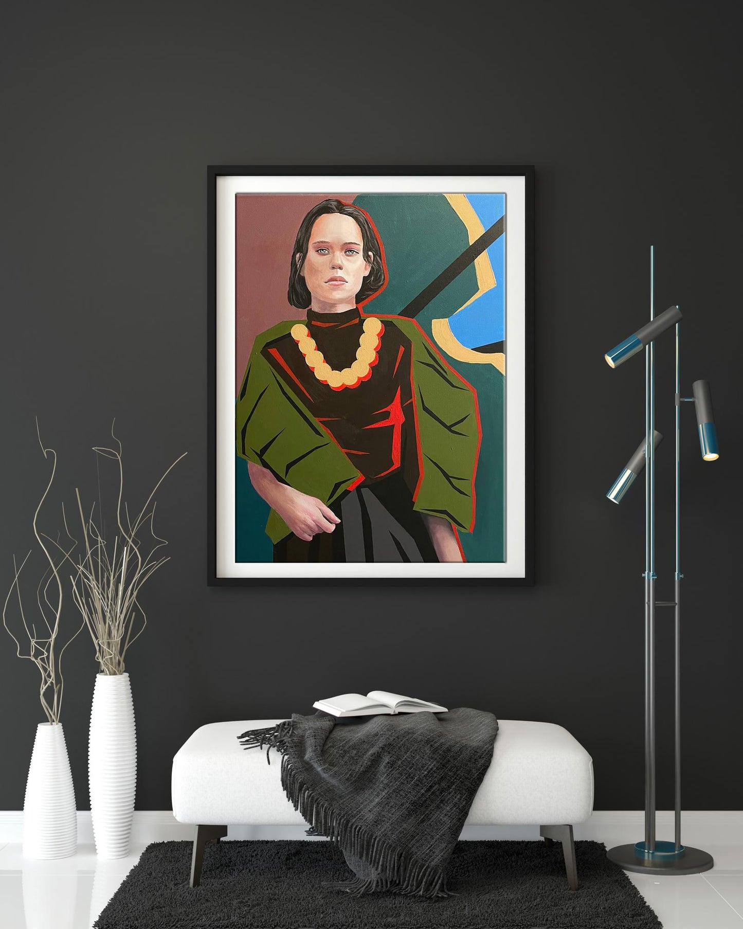 Acrylic painting Radiant Woman Maksym Newskulenko