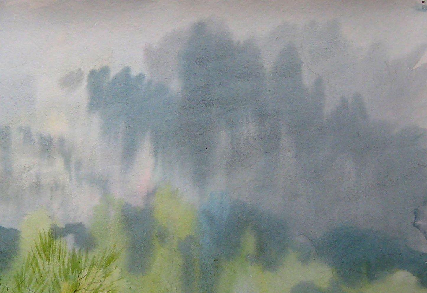 Watercolor painting After a thunderstorm Savenets Valery