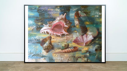 Abstract oil painting Seaside Anatoly Borisovich Tarabanov