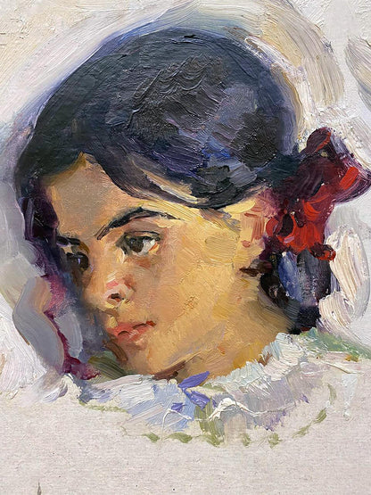 Oil painting Portrait of a girl Stil' Leonid Mikhaylovich