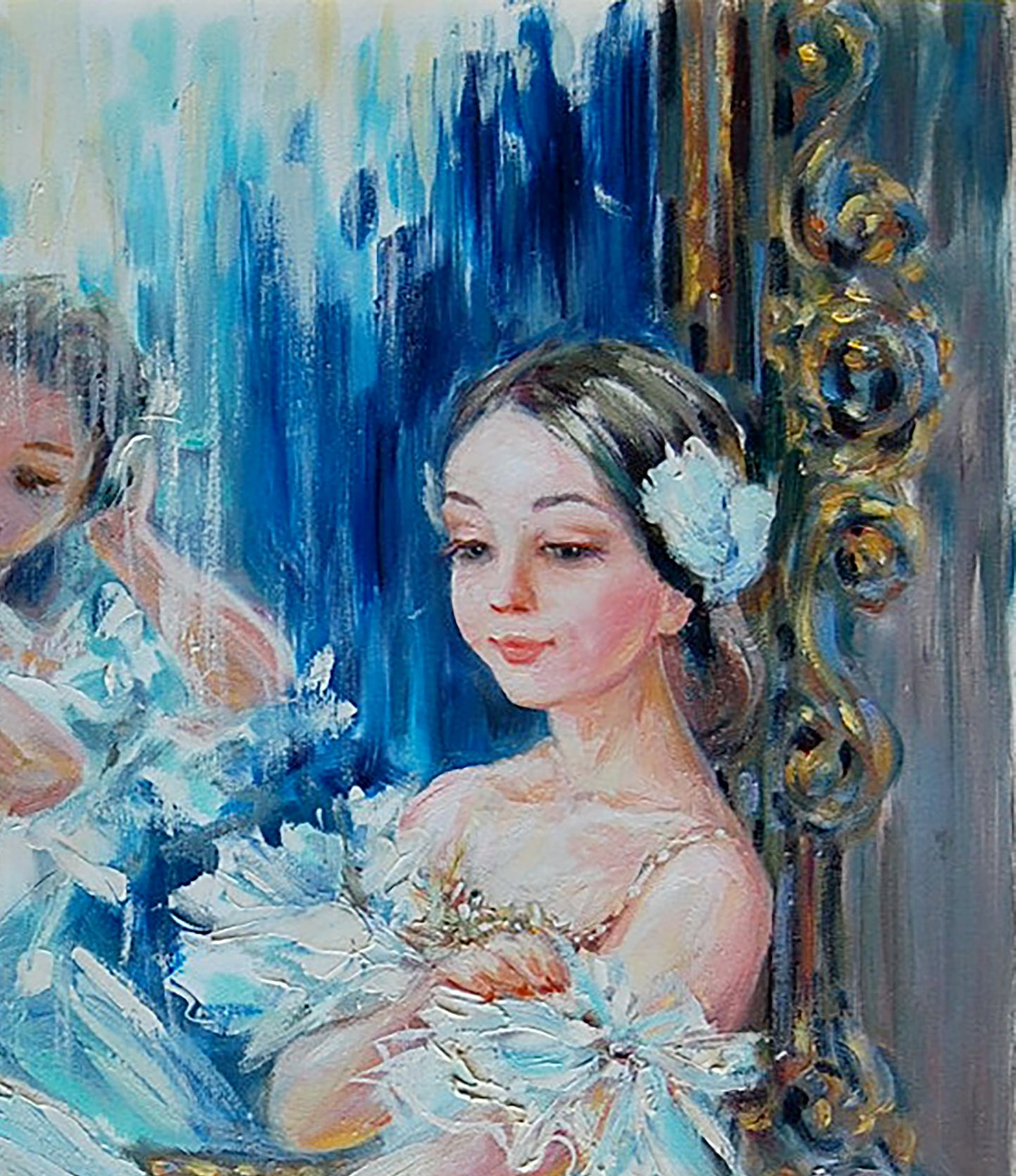 Ballerinas oil painting by Olga Artim